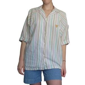 Vintage 80s/90s pastel striped button up
